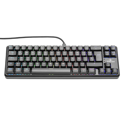 Teclado Yeyian YTM-28210B Alámbrico, USB, Interruptor mecánico, LED RGB, Negro