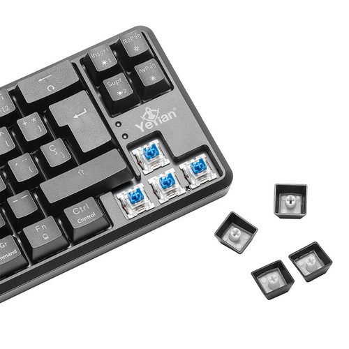 Miniatura 5 de Teclado Yeyian YTM-28210B Alámbrico, USB, Interruptor mecánico, LED RGB, Negro