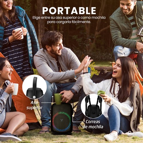 Miniatura 3 de Bocina Vorago KSP-455 USB, 3.5 mm, Bt, Inalámbrico y alámbrico, Universal, Negro