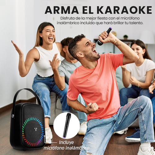 Miniatura 2 de Bocina Vorago KSP-455 USB, 3.5 mm, Bt, Inalámbrico y alámbrico, Universal, Negro