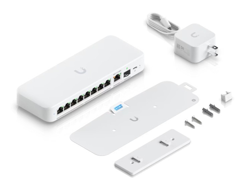 Miniatura 5 de Switch Ubiquiti UniFi Flex 2.5G Gestionado, L2, RJ-45 8, 2.5G Ethernet (100/1000/2500), Montaje en escritorio/pared, Blanco
