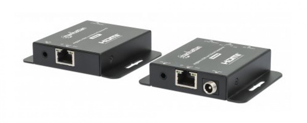 EXTENSOR Manhattan Kit extensor de HDMI sobre Ethernet 4K@30Hz Transmisor y receptor AV, 3840 x 2160, 3HDMI, Hasta 70 m