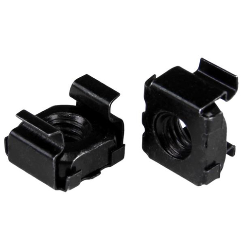 Tuercas StarTech.com Tuerca enjaulada, Acero, M6, Cantidad por paquete 100 pieza(s), Color Negro