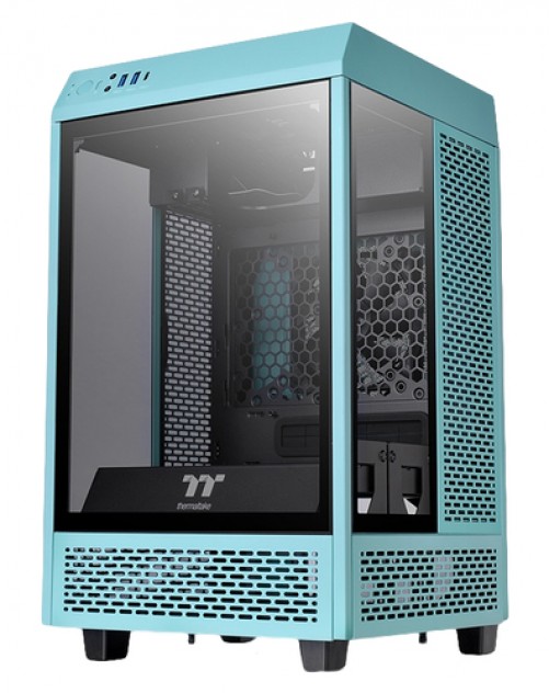 Gabinete Thermaltake The Tower 100 Mini Tower, PSU No, Vent. 1x 120 mm, Turquesa