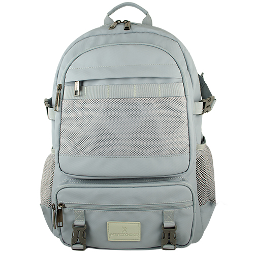 MOCHILA Perfect Choice PC-084235 Hasta 17", Poliéster, Negro, Gris, Resistente a rayones
