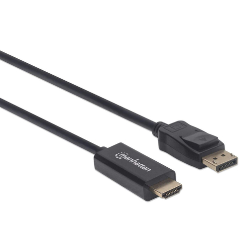 Miniatura 5 de Adaptador vídeo Manhattan Cable DisplayPort a HDMI 1080p HDMI a Displayport, 3 m, Negro