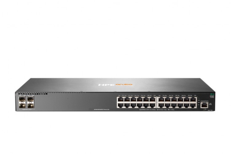 Switch HPE Aruba Networking 2930F 24G 4SFP Switch, 56 Gbit/s, 41.7 Mpps, DDR3-SDRAM, 1024 MB, 200 - 240 V, 29.3 W