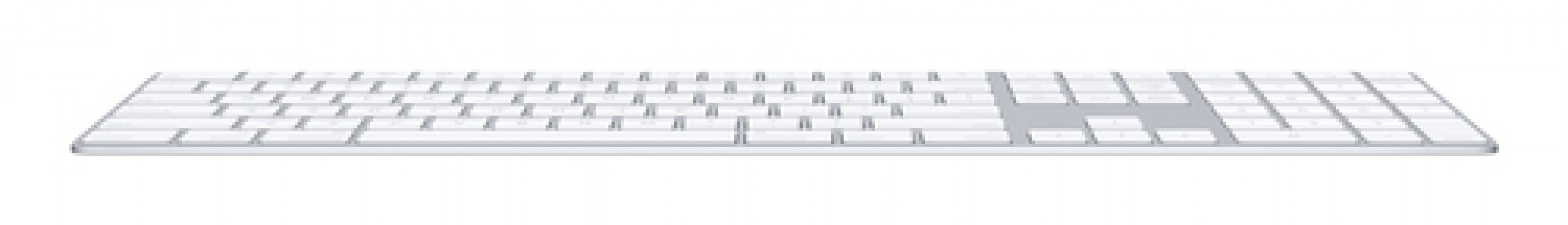 Miniatura 5 de Teclado Apple MXCJ3LL/A Inglés de EE.UU. , Inalámbrico y alámbrico, Bluetooth, Interruptor de llave de tijera, Plata, Blanco