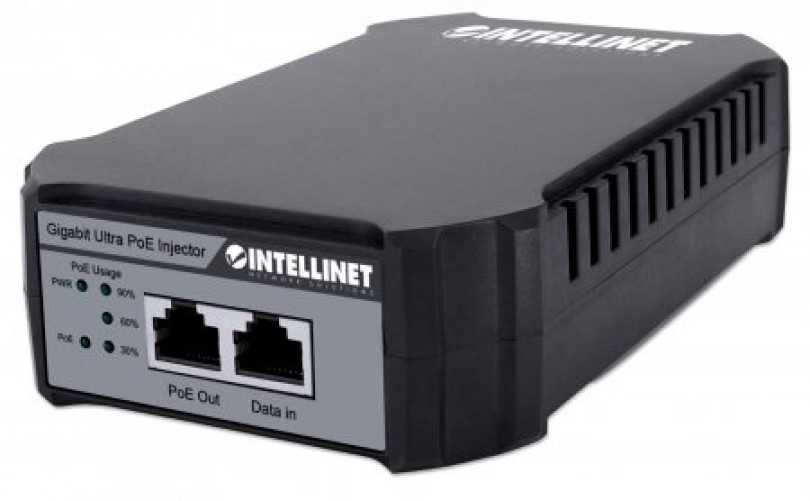Adaptador PoE Intellinet 561495 10,100,1000 Mbit/s, IEEE 802.3, IEEE 802.3ab, IEEE 802.3af, IEEE 802.3at, IEEE 802.3bt, IEEE 802.3u, 2RJ-45