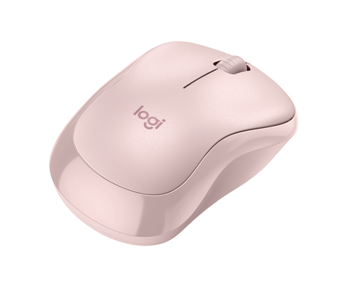 Mouse Logitech M240 Silent Óptico, 3 Botones, 4000 DPI, RF inalámbrico + bluetooth, 10 m, Rosa