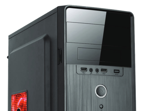 Gabinete Stylos STPGAC5B Mini Tower, PSU 500 W, PSU Si, Negro, Rojo