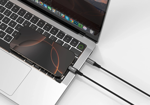 Miniatura 2 de Cable USB Naceb Technology NA-0141 USB C a USB C, Negro