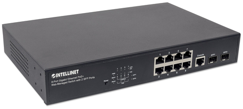 Miniatura 4 de Switch Intellinet 561167 Gestionado, RJ-45 8, Gigabit Ethernet (10/100/1000), Negro
