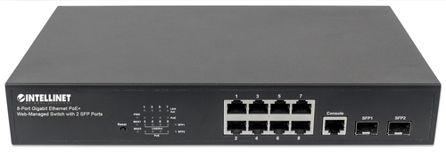 Miniatura 3 de Switch Intellinet 561167 Gestionado, RJ-45 8, Gigabit Ethernet (10/100/1000), Negro