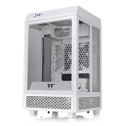 Miniatura 2 de Gabinete Thermaltake The Tower 100 Snow Mini Tower, PSU No, Vent. 1x 120 mm, Blanco