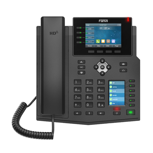 Miniatura 4 de Teléfono Ip Fanvil X5U Terminal con conexión por cable, PoE, 16 líneas, Negro