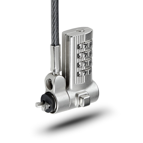Miniatura 5 de Cable antirrobo StarTech.com Kensington, Cerradura con combinación, 2 m, Acero al carbón, Negro, Plata