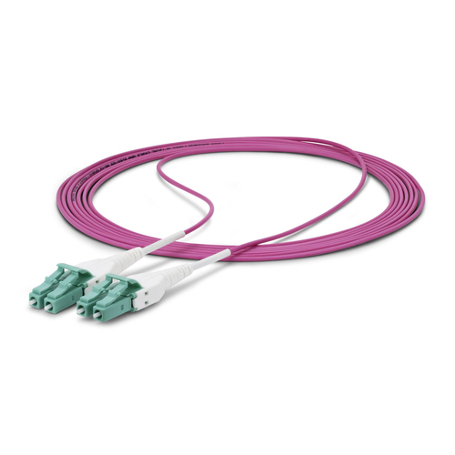 Miniatura 2 de Cable StarTech.com 5 m, Fibra OM4, LC, LC, 100 Gbit/s, Violeta