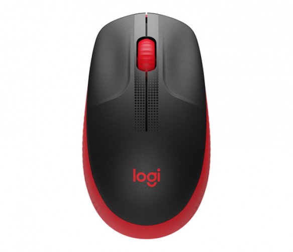 Mouse Logitech M190 Óptico, 3 Botones, 1000 DPI, RF inalámbrico, Rojo