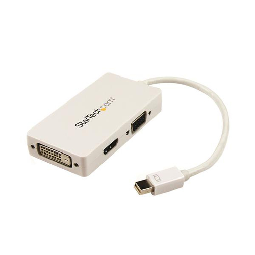 Adaptador vídeo StarTech.com Mini DisplayPort a DVI-D + VGA (D-Sub) + HDMI, 0.15 m, Blanco