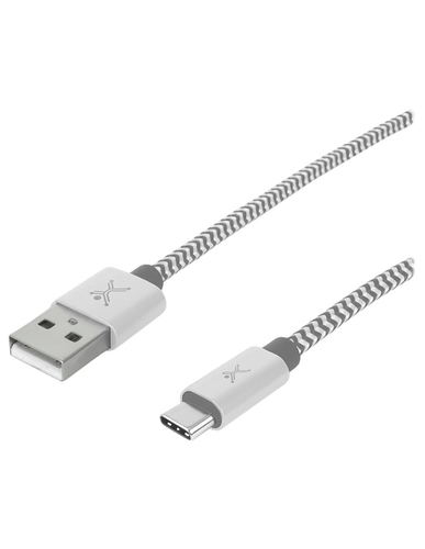 Miniatura 3 de Cable USB Perfect Choice PC-101673 USB C a USB A, Blanco, Gris