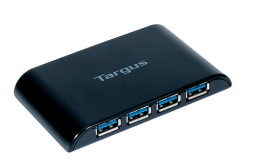HUB Targus USB 3.0 4-Port Hub 4 USB A 3.1, Cantidad de puertos 4, Color Negro