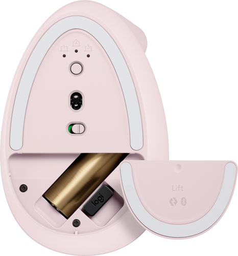 Miniatura 2 de Mouse Logitech Lift Óptico, 6 Botones, 4000 DPI, RF inalámbrico + bluetooth, 10 m, Rosa