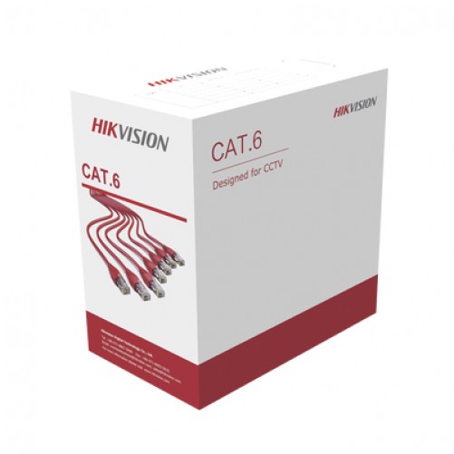 Bobina Hikvision Cable-Network cable Cat6, 305 m, U/FTP (STP), Gris
