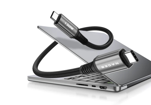 Miniatura 4 de Cable USB Naceb Technology NA-0142 USB C a USB C, Negro