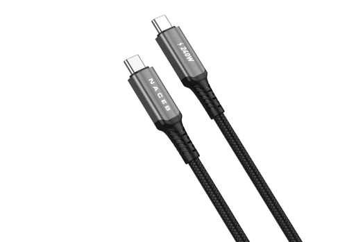 Miniatura 2 de Cable USB Naceb Technology NA-0142 USB C a USB C, Negro