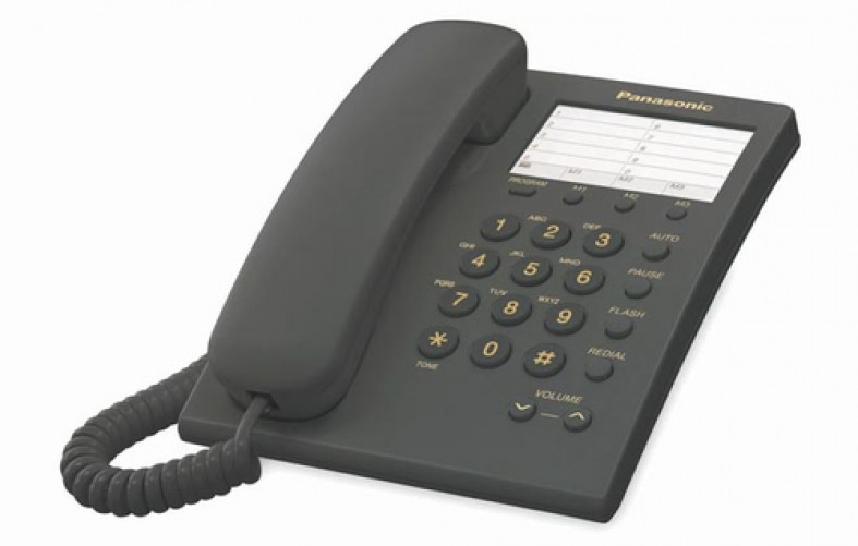 Teléfono Panasonic KX-TS550 Identificador de llamadas, Negro