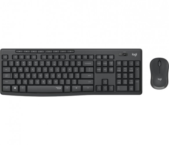 Teclado Inalámbrico Logitech MK295 Silent Español, Tamaño completo (100%), 10 m, Teclado numérico, Grafito