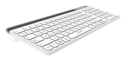 Miniatura 4 de Teclado Acteck Inspire Trek TI747 Español, Inalámbrico, RF inalámbrico + bluetooth, Interruptor de llave de tijera, Gris, Blanco