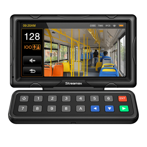 Monitor Epcom XMRCP5, Monitor de CCTV, Negro, 17.8 cm (7"), 1024 x 600 Pixeles, LCD, CC