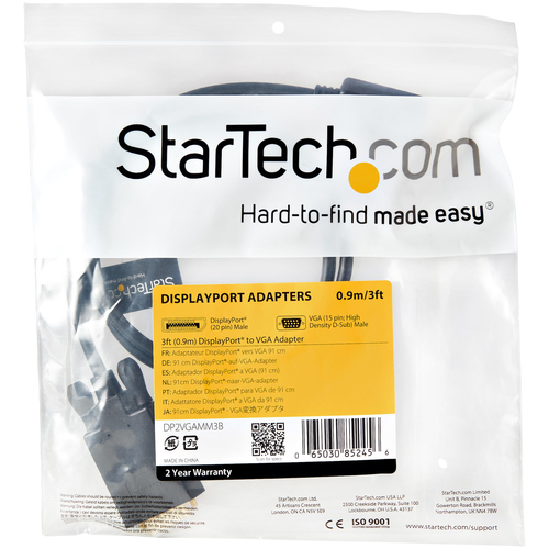 Miniatura 2 de Adaptador vídeo StarTech.com DisplayPort a VGA (D-Sub), 0.91 m, Negro
