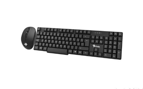 Miniatura 2 de Kit Teclado y Mouse Stylos STPKTM3B RF inalámbrica + USB, Inalámbrico y alámbrico, Negro