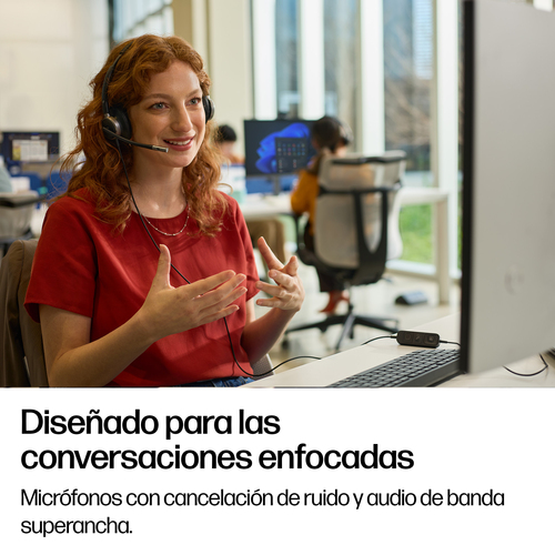 Miniatura 3 de Audífonos HP Poly Mission 625 Stereo USB Wired Headset Diadema, Alámbrico, Negro