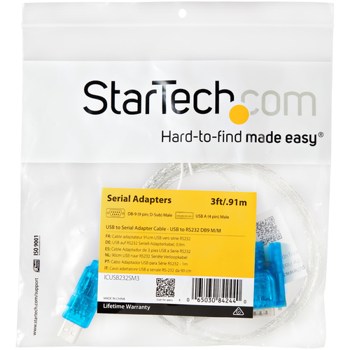 Miniatura 2 de Adaptador StarTech.com DB-9 a USB 2.0 A, Azul, Transparente
