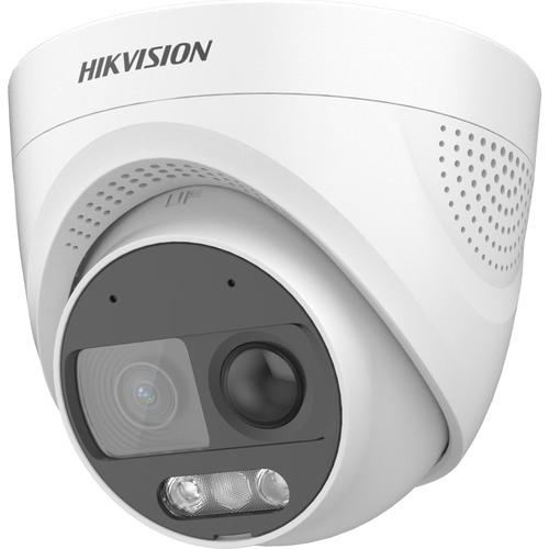 Cámara Vigilancia Hikvision DS-2CE72DF3T-PIRXOS 2 MP, Torreta, Exterior, IP67, Blanco