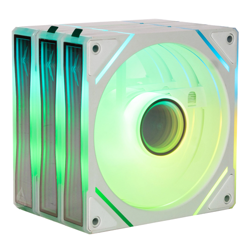 Ventilador Naceb Technology NA-0650B 12 cm, LED Multi, Blanco