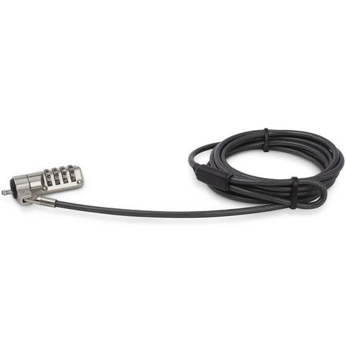 Miniatura 3 de Cable antirrobo StarTech.com Cerradura con combinación, 2 m, Zinc de acero, Negro, Plata