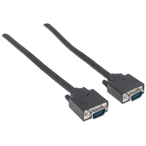 Miniatura 5 de Cable VGA Manhattan Cable para monitor SVGA 4.5 m, Macho, Macho, Negro