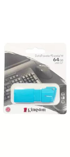 Miniatura 2 de USB MEMORIA KINGSTON 64GB DTXM EXODIA AQUA BLUE TURQUESA