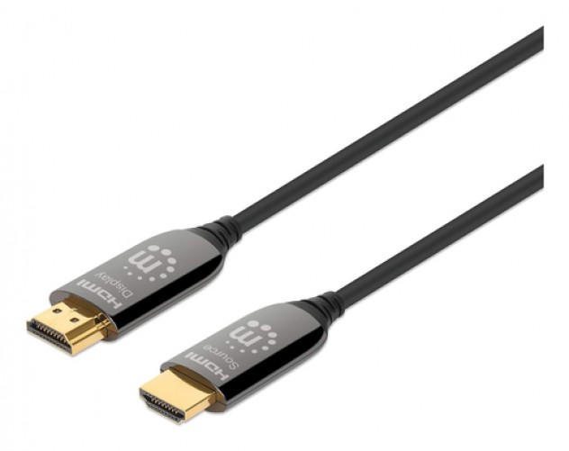 Cable Hdmi Manhattan V. 2.1, Canal Ethernet, 10 m, 48 Gbit/s, 4320p, Negro