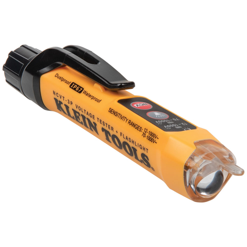 Detector de Voltaje sin contacto de doble rango, de 12 - 1000 V CA con linterna.