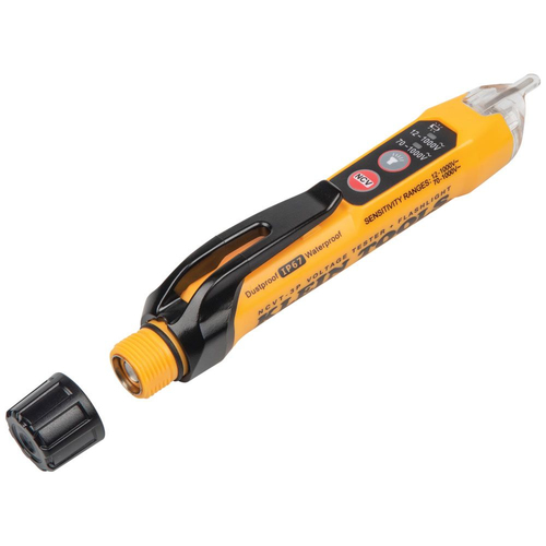 Miniatura 2 de Detector de Voltaje sin contacto de doble rango, de 12 - 1000 V CA con linterna.