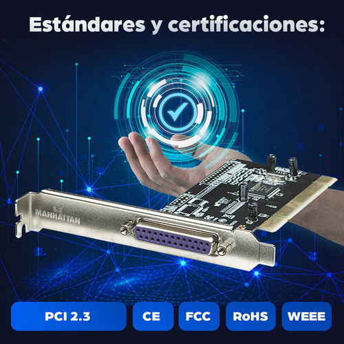 Miniatura 2 de Tarjeta Manhattan Tarjeta PCI con puerto Paralelo PCI, Paralelo