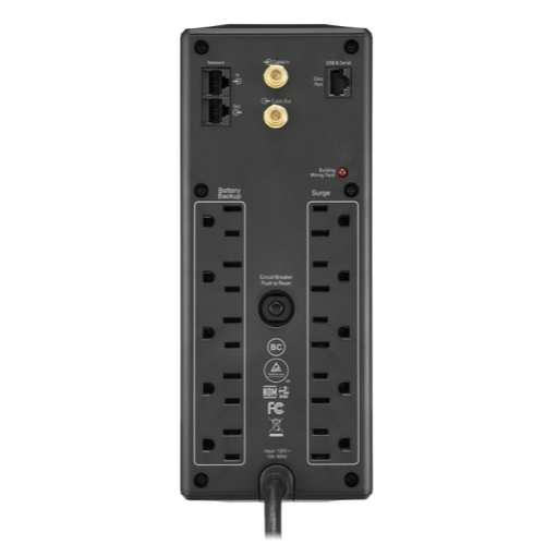 Miniatura 3 de No Break APC BX1350M-LM60 1.35 kVA / 810 W, 789 J, Entrada 139 V, 10 salidas AC, Negro