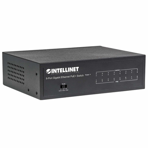 Miniatura 4 de Switch Intellinet Switch PoE+ Gigabit Ethernet de 8 puertos Gestionado, RJ-45 8, Gigabit Ethernet (10/100/1000), (PoE +) 8, Negro
