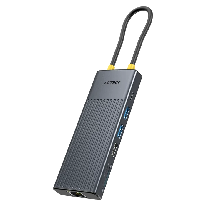 Miniatura 5 de Hub USB Acteck Nexus Dock Ultra, USB-C a HDMI 2.1, USB-A 3.2, USB-C, Lector SD/ MicroSD, RJ-45, Gris